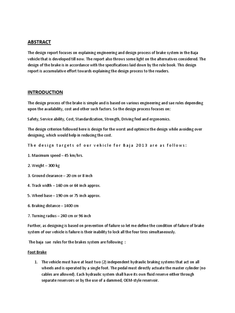 Brake System Design PDF PDF Brake Heat Transfer