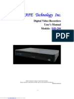 iSAFE Technology Inc.: Digital Video Recorders User's Manual Models