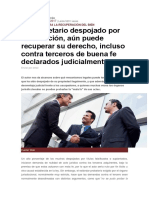 El propietario despojado por falsificación, aún puede recuperar su derecho, incluso contra terceros de buena fe declarados judicialme.docx