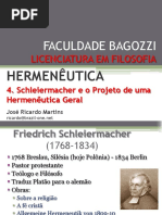 4. Schleiermacher e o Projeto de Uma Hermenêutica Geral