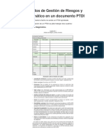 3.3 Contenidos de Gestión de Riesgos y Cambio Climático en Un Documento PTDI
