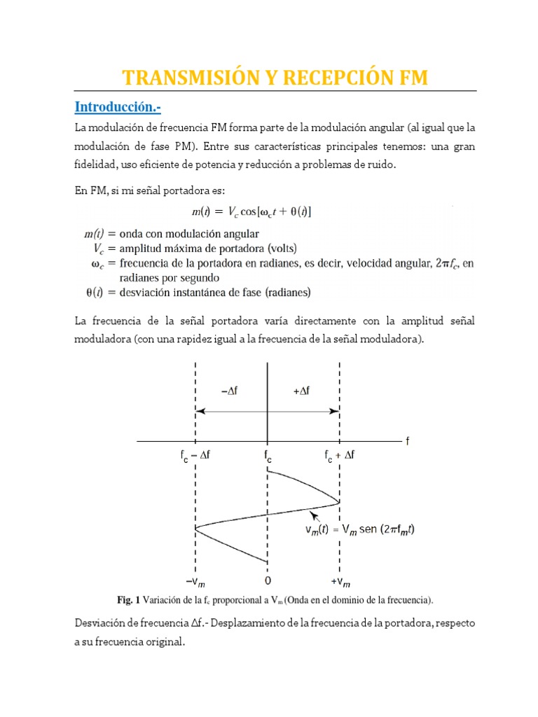 TX - RX FM | PDF | Frequency Modulation | Modulation