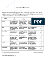 Undergraduate Research Presentation Rubric 2006