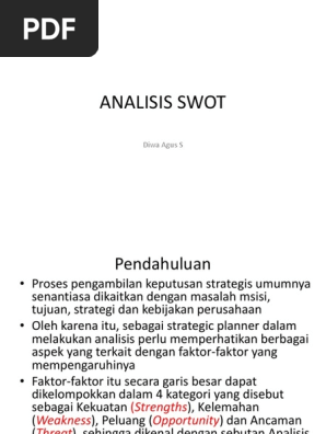 Analisis Swot