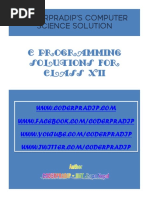 C Programming Solution For Class 12 PDF