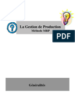 Gestion Industrielle Techniques de Planification Des Besoins OUTIL MRP PDF