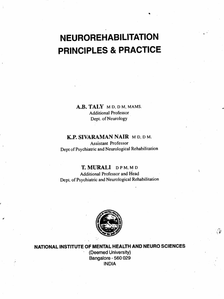 Neuro Rehabilitation Principle and Practise PDF | PDF | Neurological ...