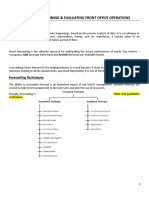 Unit 1 - Planning & Evaluating Front Office Operations: Forecasting Techniques