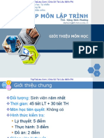 (TopTaiLieu - Com) Slide Bai Giang Mon Nhap Mon Lap Trinh Cua Thay Dang Binh Phuong PDF