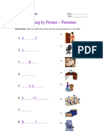 Spelling by Picture - Furniture PDF