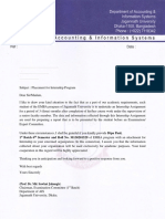 Internship forwarding letter