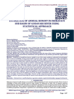 ESTIMATION OF ANNUAL RUNOFF IN INDRAVATI SUB BASIN OF GODAVARI RIVER USING  STATISTICAL APPROACH