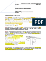 Homework #2-Sight Distance: Student (S) Name: ... ID Number: ..