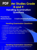 Grade 8 and 9 Handling Examination Question Presentation