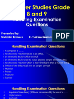 Grade 8 and 9 Handling Examination Question Presentation