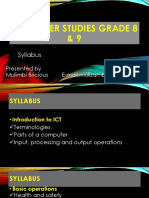 Computer Studies Grade 8 & 9: Syllabus