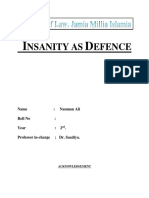 Insanity As A Defence