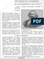 Panfleto sobre os 200 anos de Marx
