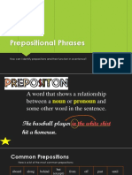 Prepositional Phrases: How Can I Identify Prepositions and Their Function in A Sentence?