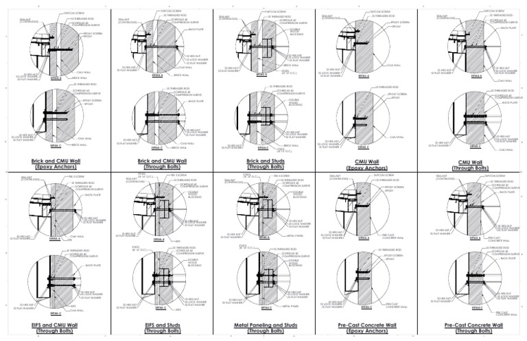 Cantilevered Entrance Canopy Wall Connection Details | PDF | Nut ...