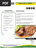 Carne de Res Al Jengibre | PDF