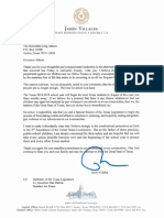 State Rep. Villalba Letter to Gov. Abbott
