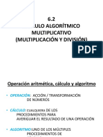 Algoritmos multiplicativos y división estándar