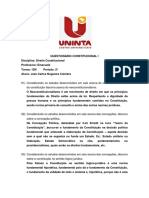 QUESTIONÁRIO CONSTITUCIONAL