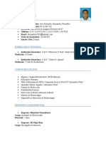 Datos personales y experiencia profesional de José Alejandro Hernández