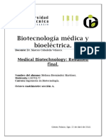 Biotecnología Médica y Bioeléctrica.: Medical Biotechnology: Resumen Final