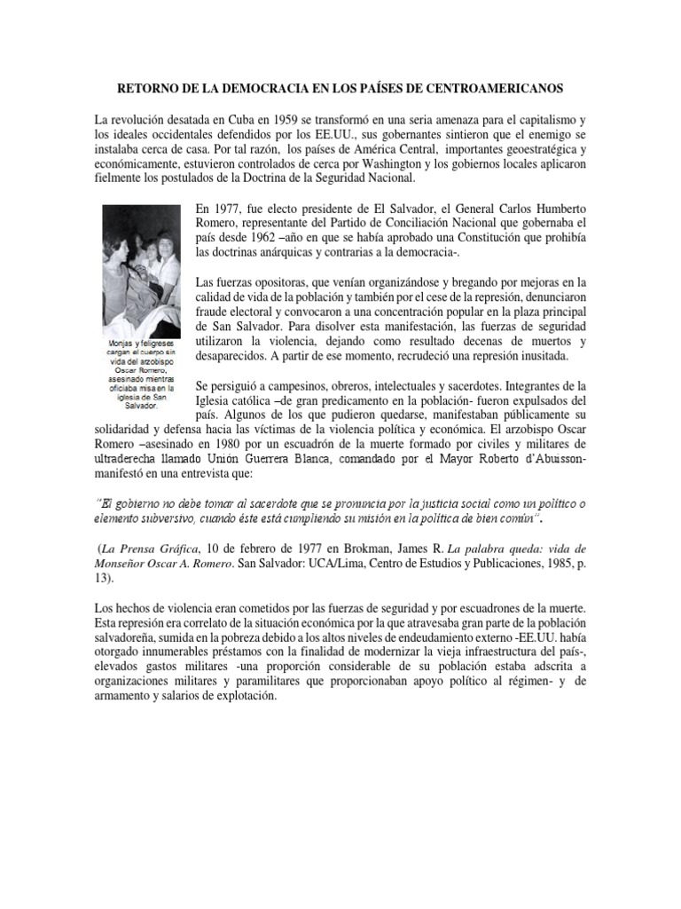 Retorno a la Democracia en Guatemala | PDF | Frente Sandinista de ...