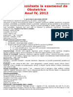 Subiecte Rezolvate Examenul Obstetrica 2013 by Med