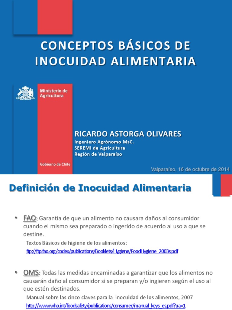 Conceptos Clave de Inocuidad Alimentaria | PDF | Alimentos | Agricultura