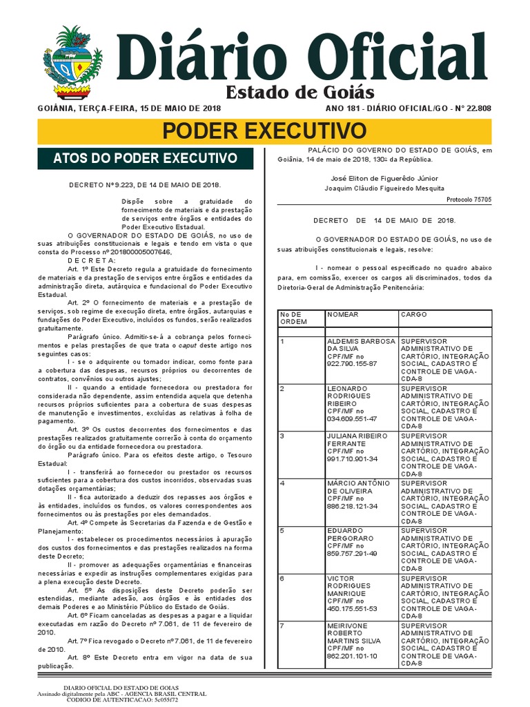 Diario Oficial 2018-05-10 Completo, PDF, Presupuesto