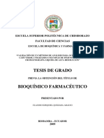 Tesis de Grado: Escuela Superior Politécnica de Chimborazo Facultad de Ciencias