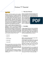 Fortran 77 Tutorial