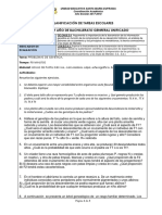 Planificación de Tareas Escolares Biología para Tercer Año de Bachillerato Genreral Unificado