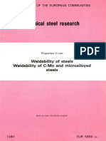 Technical Steel Research: Weldability of Steels Weldability of C-MN and Microalloyed Steels