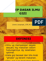 Konsep Dasar Ilmu Gizi