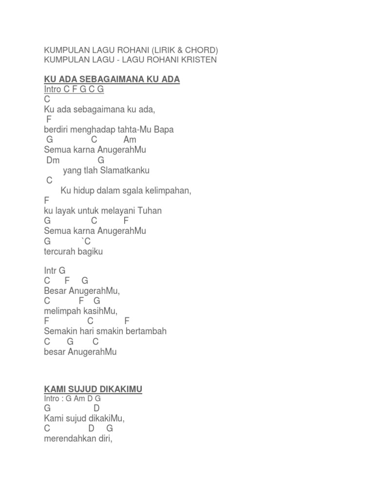 Kumpulan Lagu Rohani