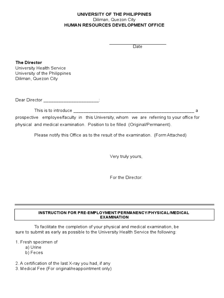 Pre-Employment Medical Certificate Form | PDF | Physical Examination ...