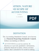 Definition, Nature and Scope of Accounting: Actbas1 C.L. Magpayo