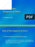Roleofthe Sergeantat Arms