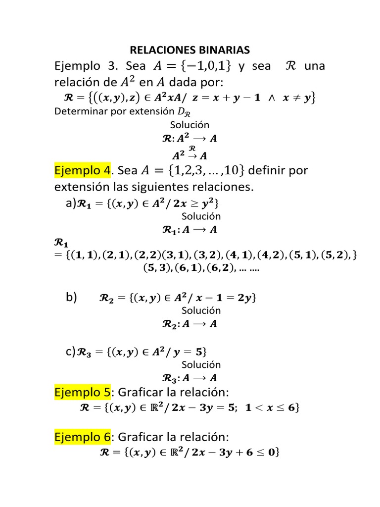 Relaciones Binarias Pdf