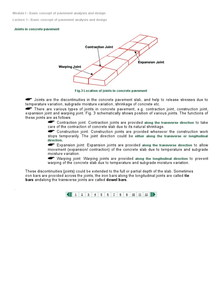 Concrete Pavement Joint Types Explained | PDF