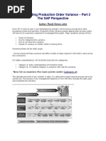 Production variances