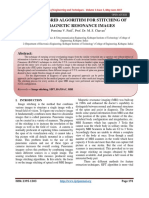 A Novel Hybrid Algorithm For Stitching of Spine Magnetic Resonance Images