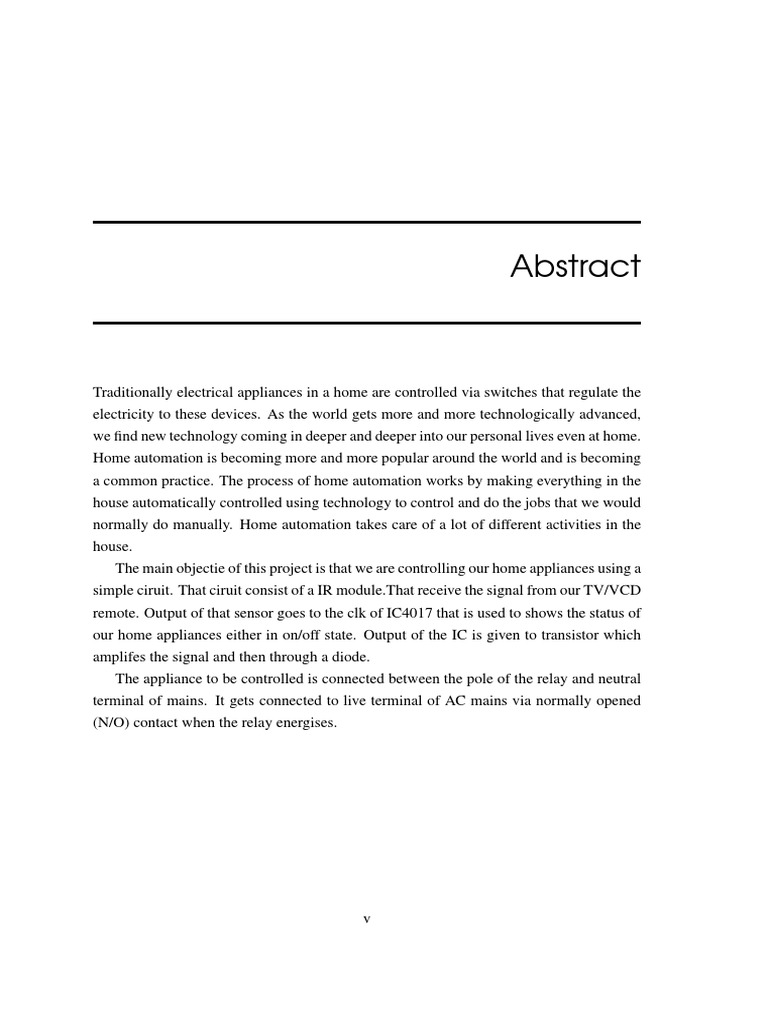 Remote Control for Home Appliances | PDF | Electronic Circuits | Relay