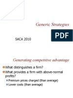 Generic Strategies: SACA 2010