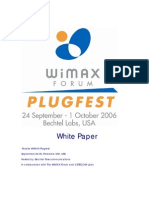 Mobile WiMAX Plugfest Whitepaper